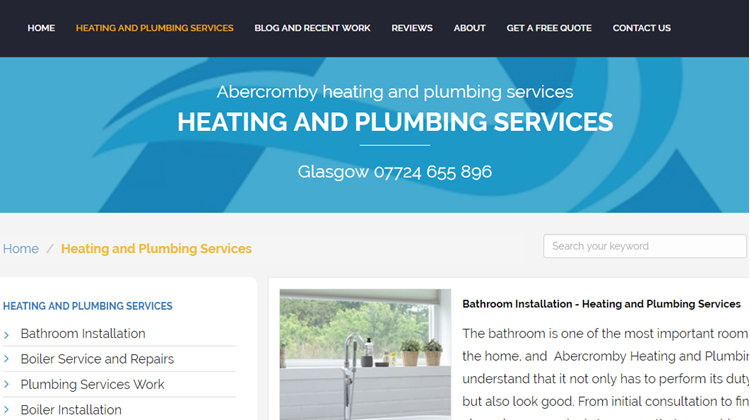New Umbraco Website Launch for a Glasgow based Plumbing and Heating Company