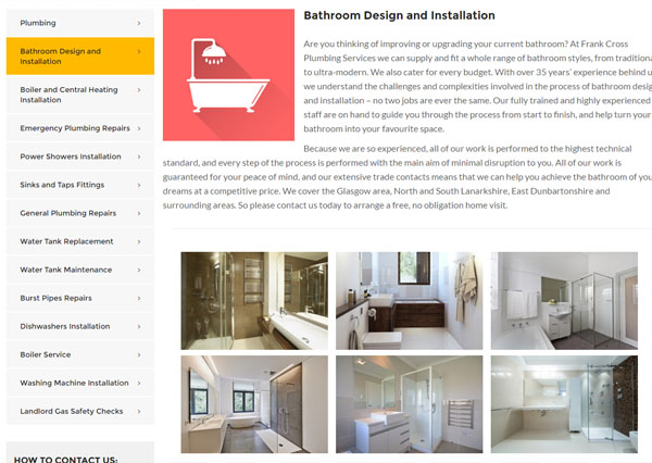Launch of the Frank Cross Plumbing Web Site