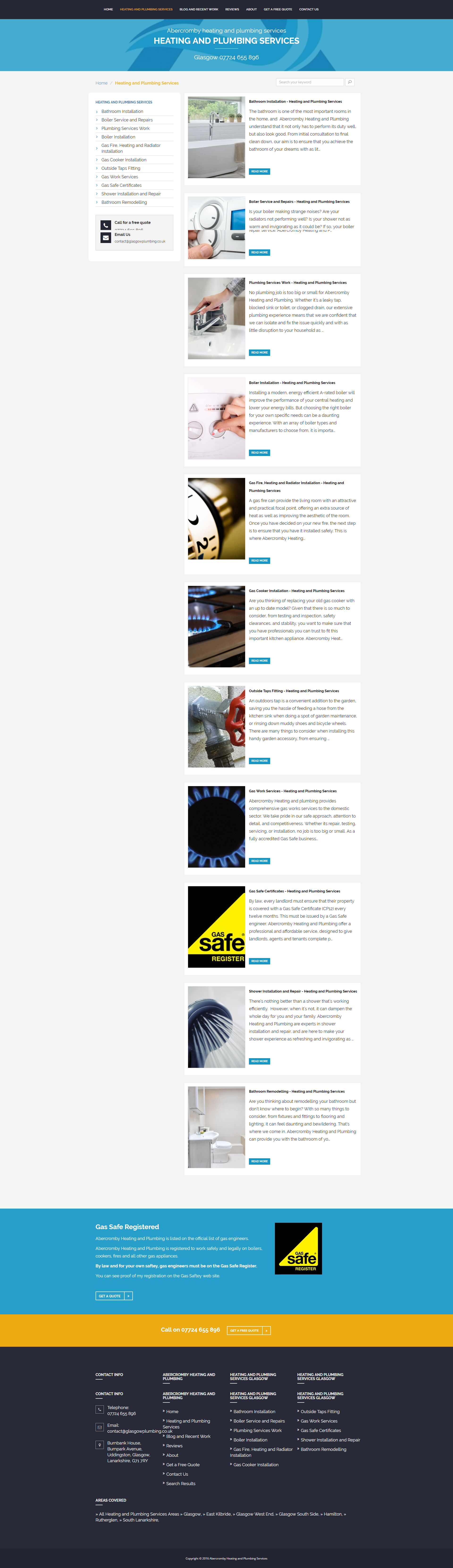 New Umbraco Website Launch for a Glasgow based Plumbing and Heating Company